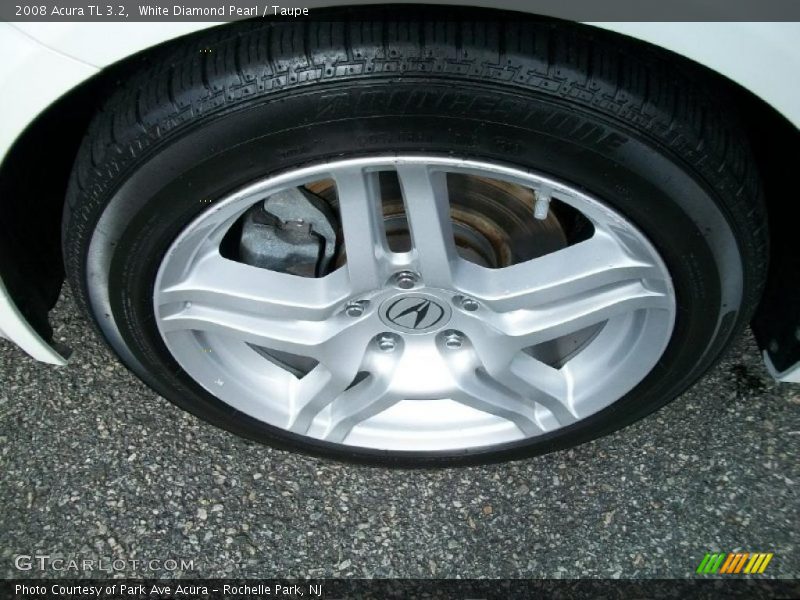 White Diamond Pearl / Taupe 2008 Acura TL 3.2