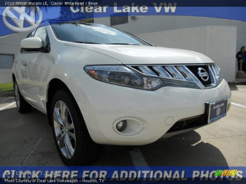 Glacier White Pearl / Beige 2010 Nissan Murano LE