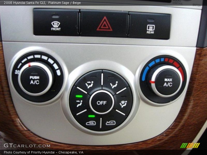 Platinum Sage / Beige 2008 Hyundai Santa Fe GLS