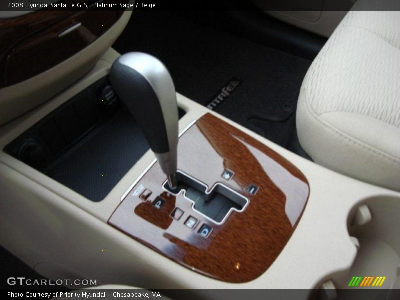 Platinum Sage / Beige 2008 Hyundai Santa Fe GLS