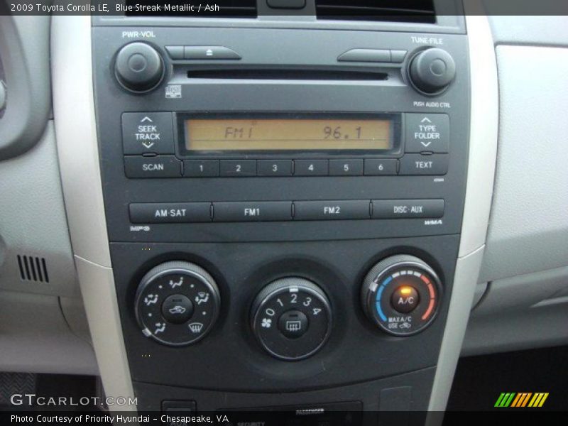 Blue Streak Metallic / Ash 2009 Toyota Corolla LE