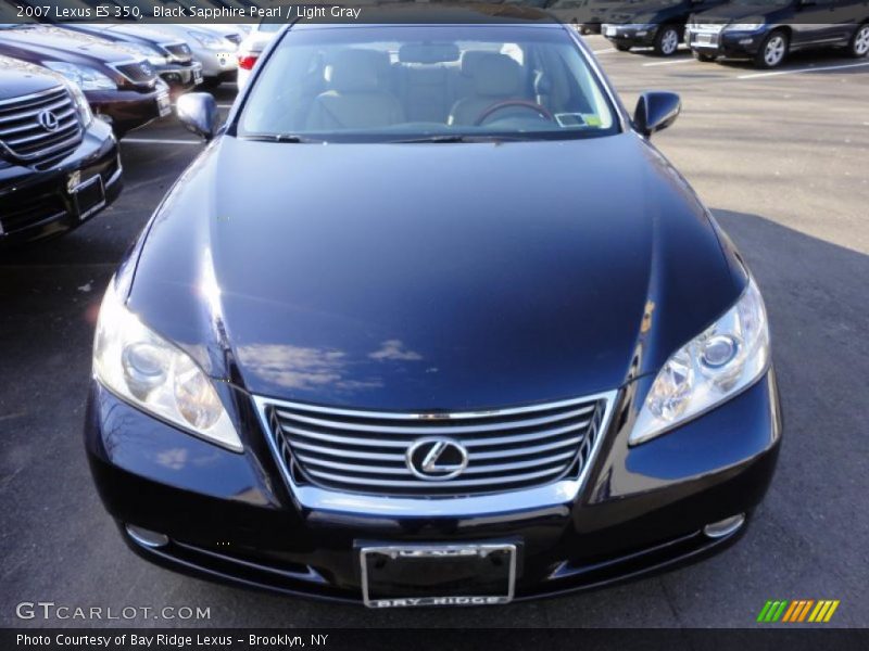Black Sapphire Pearl / Light Gray 2007 Lexus ES 350