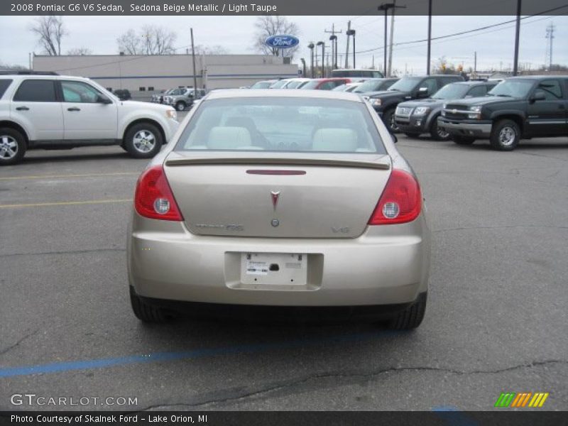 Sedona Beige Metallic / Light Taupe 2008 Pontiac G6 V6 Sedan
