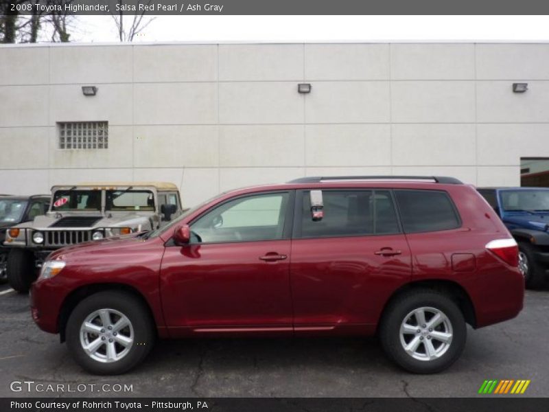 Salsa Red Pearl / Ash Gray 2008 Toyota Highlander