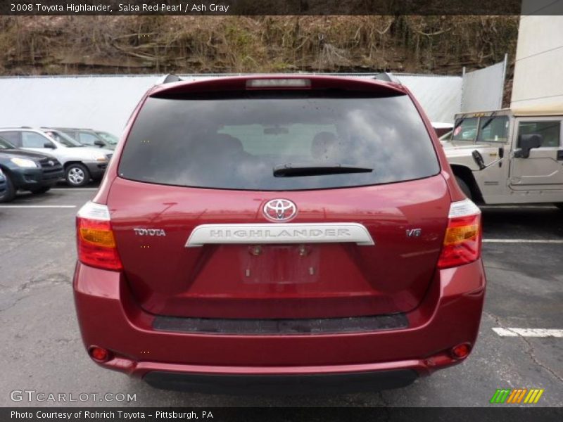 Salsa Red Pearl / Ash Gray 2008 Toyota Highlander