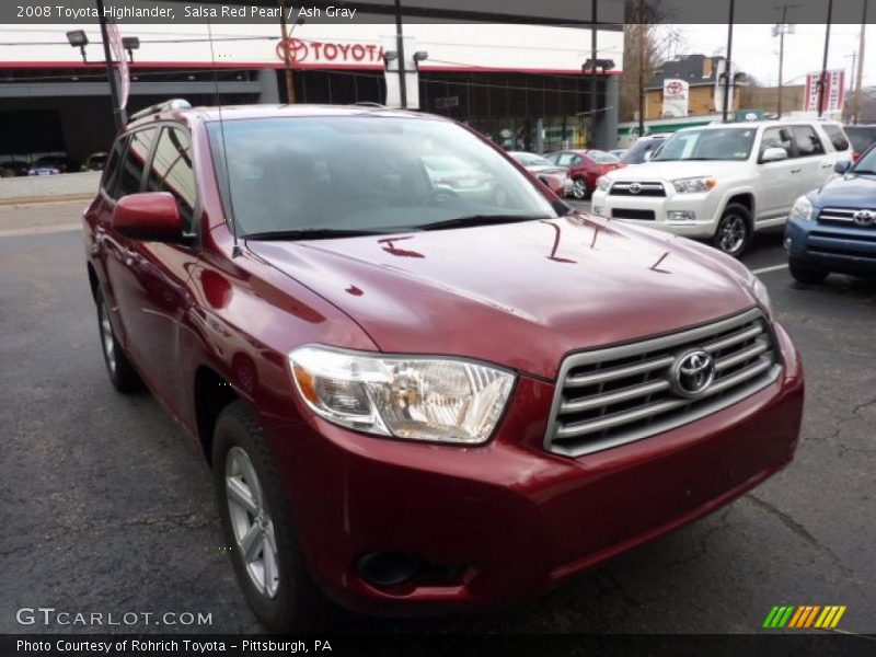 Salsa Red Pearl / Ash Gray 2008 Toyota Highlander