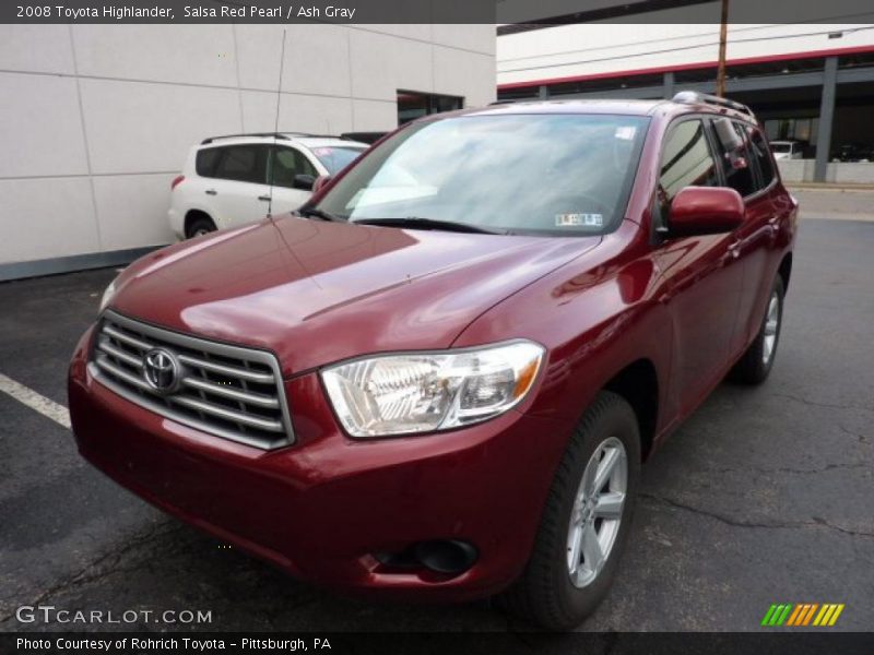Salsa Red Pearl / Ash Gray 2008 Toyota Highlander