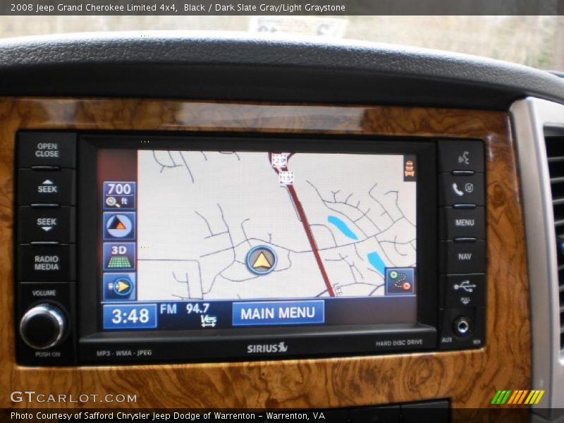 Navigation of 2008 Grand Cherokee Limited 4x4