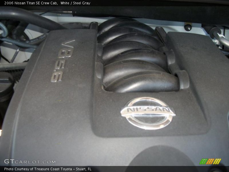 White / Steel Gray 2006 Nissan Titan SE Crew Cab