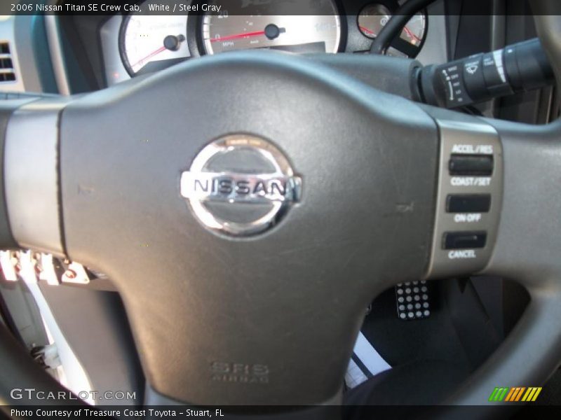 White / Steel Gray 2006 Nissan Titan SE Crew Cab