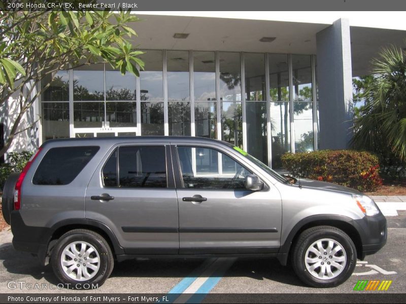 Pewter Pearl / Black 2006 Honda CR-V EX