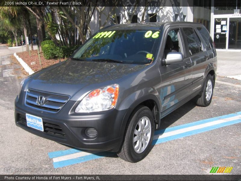 Pewter Pearl / Black 2006 Honda CR-V EX
