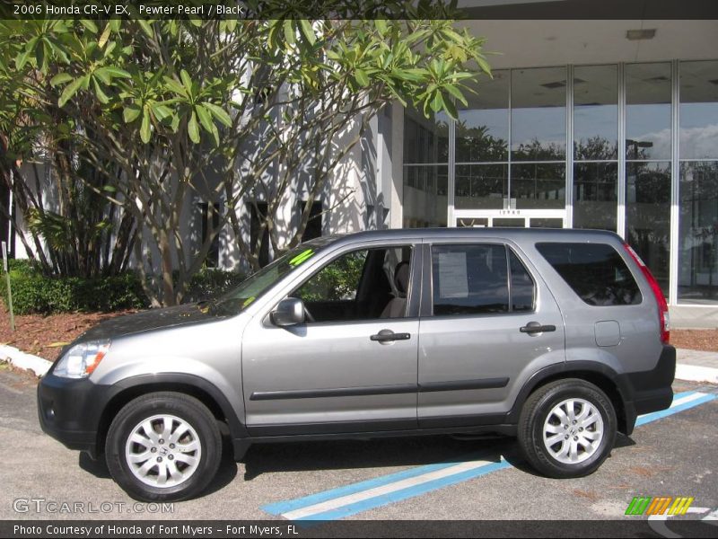 Pewter Pearl / Black 2006 Honda CR-V EX