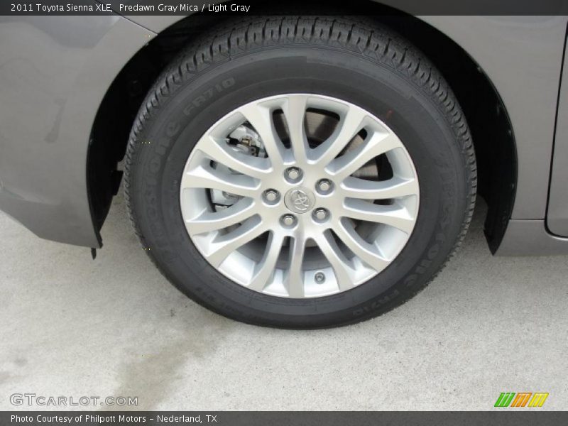 Predawn Gray Mica / Light Gray 2011 Toyota Sienna XLE