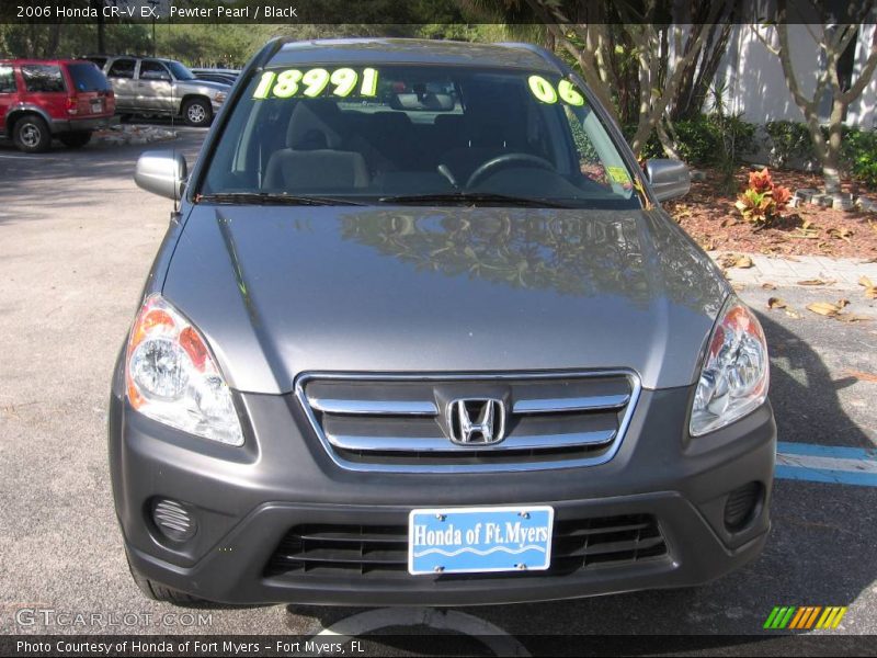 Pewter Pearl / Black 2006 Honda CR-V EX