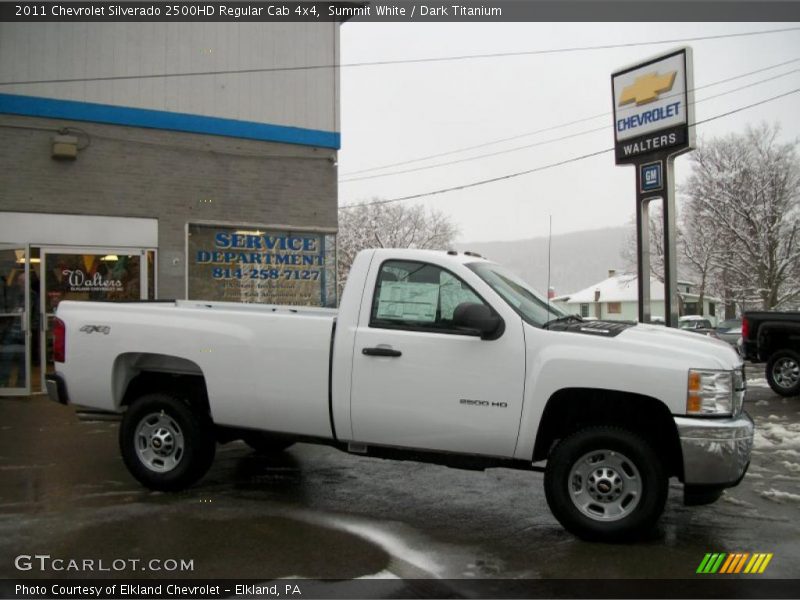 Summit White / Dark Titanium 2011 Chevrolet Silverado 2500HD Regular Cab 4x4