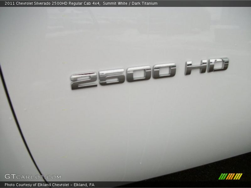 Summit White / Dark Titanium 2011 Chevrolet Silverado 2500HD Regular Cab 4x4