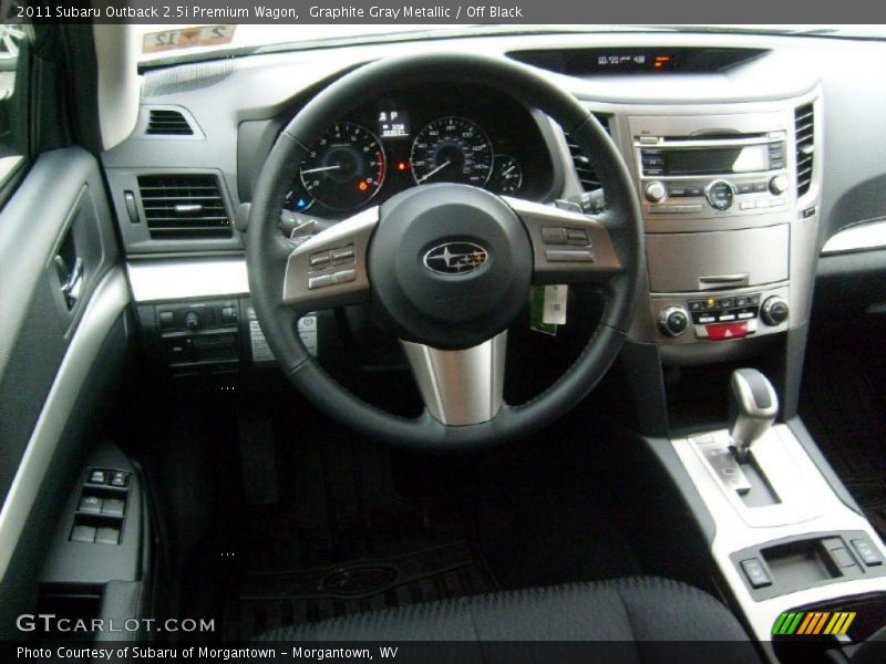 Graphite Gray Metallic / Off Black 2011 Subaru Outback 2.5i Premium Wagon