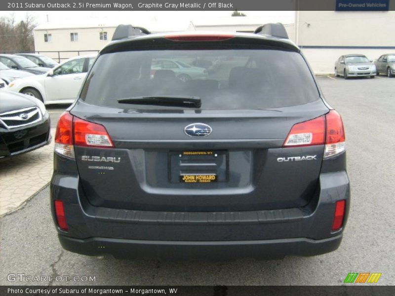 Graphite Gray Metallic / Off Black 2011 Subaru Outback 2.5i Premium Wagon