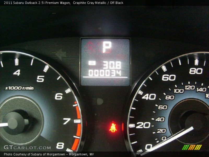 Graphite Gray Metallic / Off Black 2011 Subaru Outback 2.5i Premium Wagon