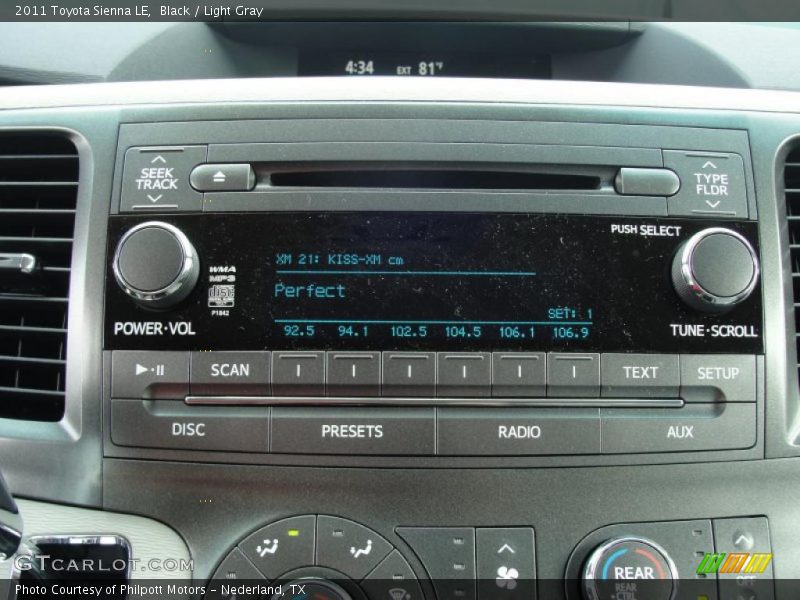 Black / Light Gray 2011 Toyota Sienna LE