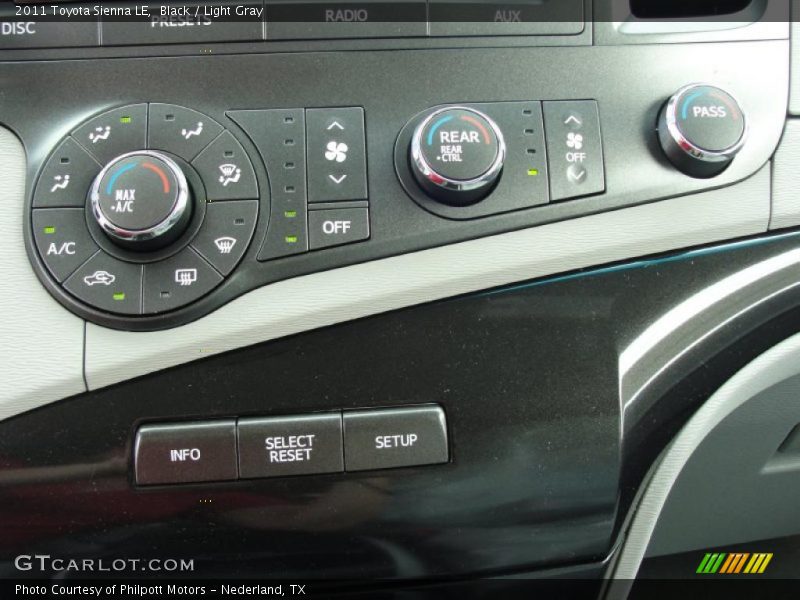 Black / Light Gray 2011 Toyota Sienna LE