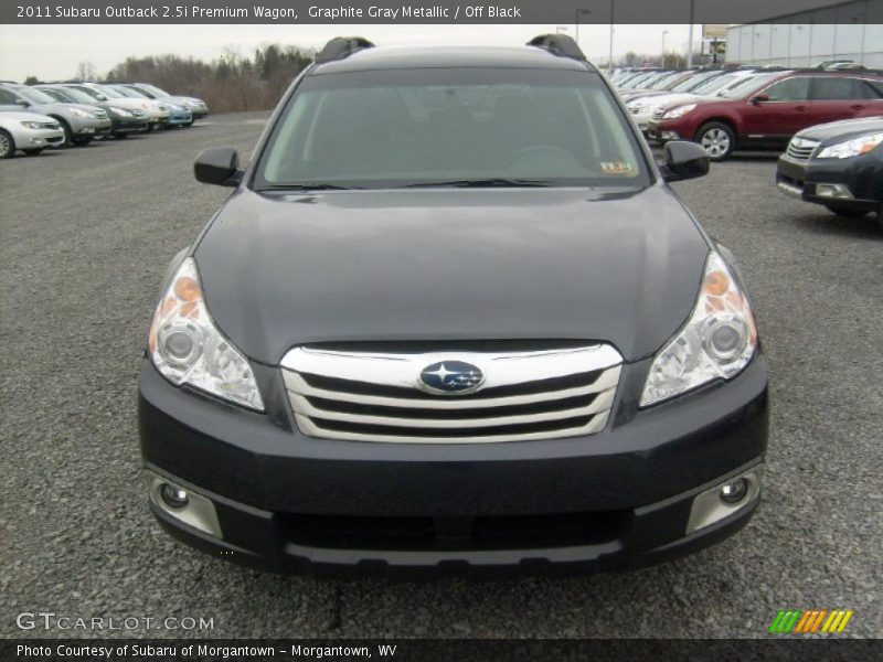 Graphite Gray Metallic / Off Black 2011 Subaru Outback 2.5i Premium Wagon
