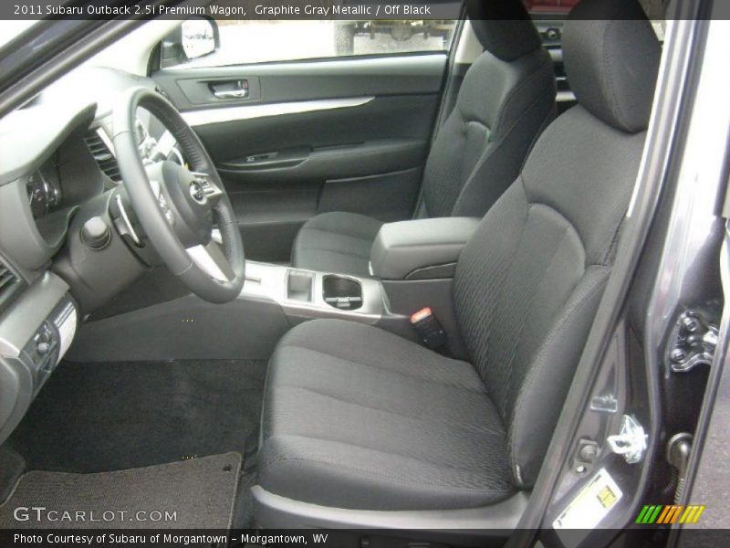 Graphite Gray Metallic / Off Black 2011 Subaru Outback 2.5i Premium Wagon