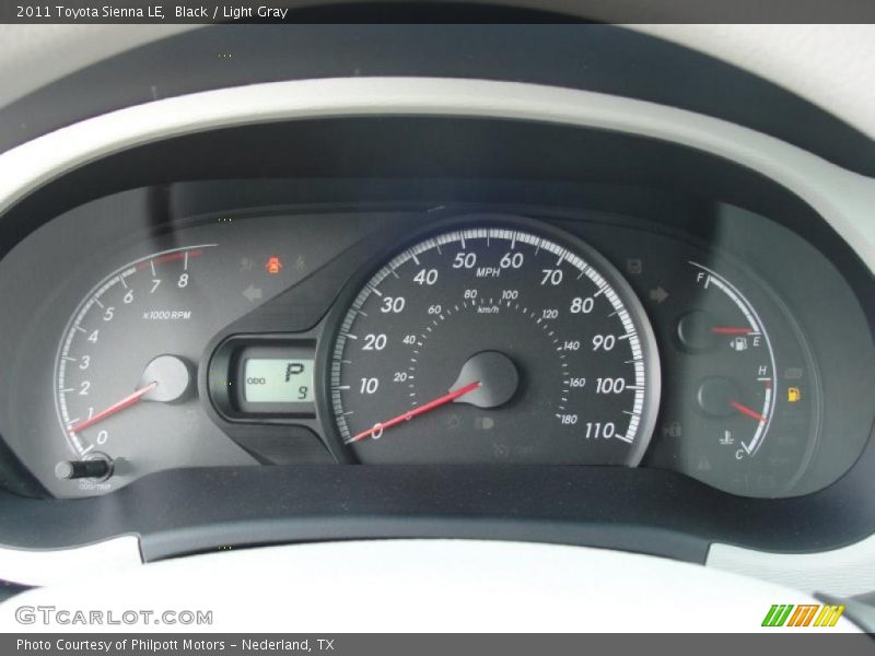 Black / Light Gray 2011 Toyota Sienna LE