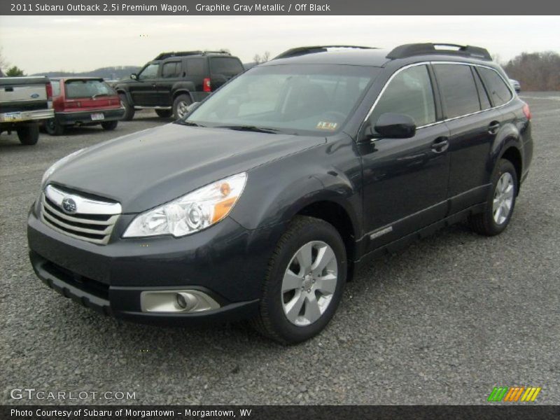 Graphite Gray Metallic / Off Black 2011 Subaru Outback 2.5i Premium Wagon