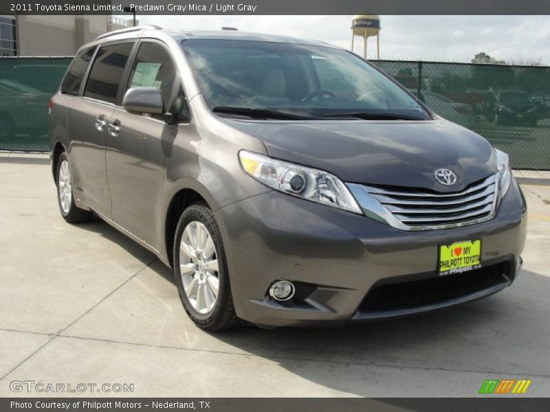 Predawn Gray Mica / Light Gray 2011 Toyota Sienna Limited