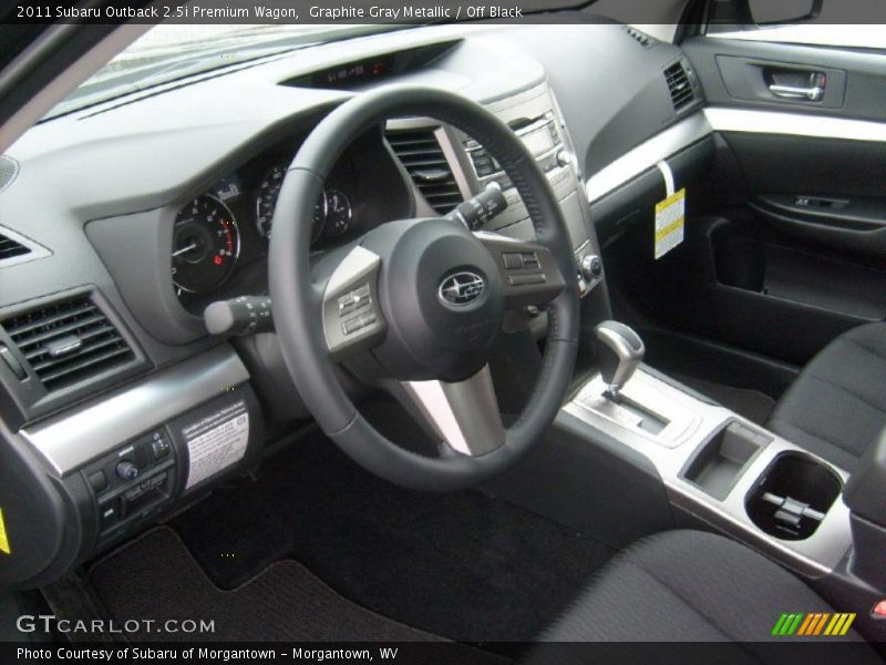 Graphite Gray Metallic / Off Black 2011 Subaru Outback 2.5i Premium Wagon