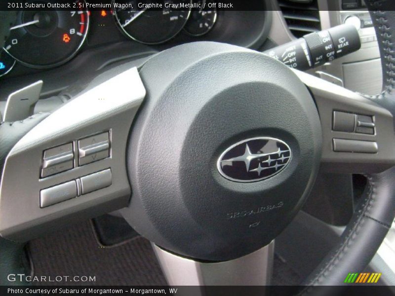 Graphite Gray Metallic / Off Black 2011 Subaru Outback 2.5i Premium Wagon