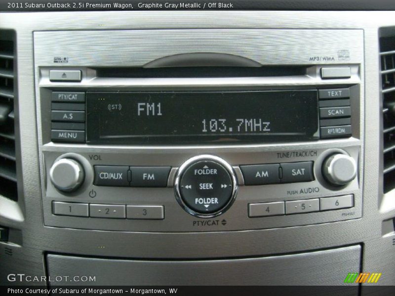 Graphite Gray Metallic / Off Black 2011 Subaru Outback 2.5i Premium Wagon