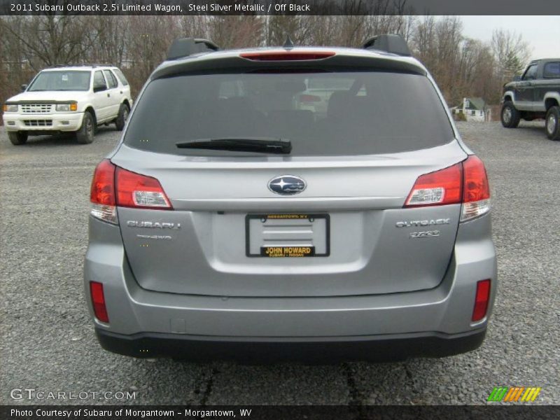 Steel Silver Metallic / Off Black 2011 Subaru Outback 2.5i Limited Wagon