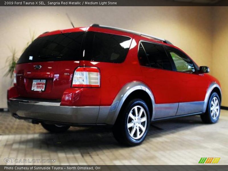 Sangria Red Metallic / Medium Light Stone 2009 Ford Taurus X SEL