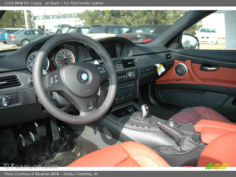 Jet Black / Fox Red Novillo Leather 2009 BMW M3 Coupe