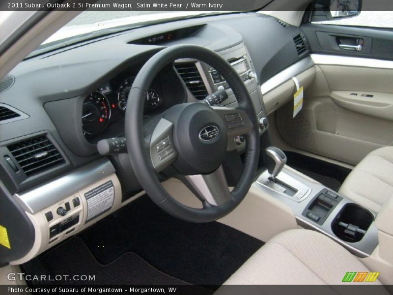 Warm Ivory Interior - 2011 Outback 2.5i Premium Wagon 