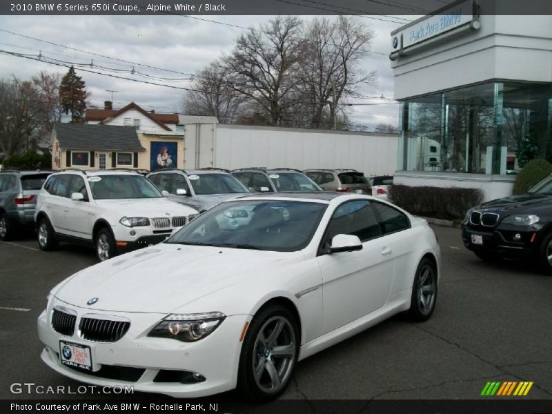 Alpine White / Black 2010 BMW 6 Series 650i Coupe