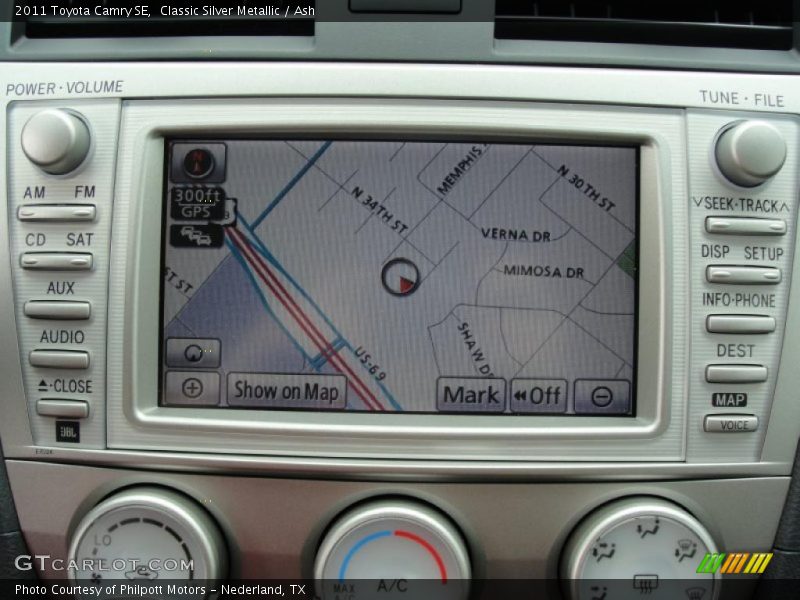 Navigation of 2011 Camry SE