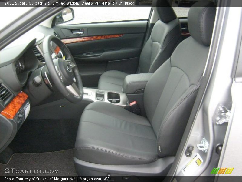 Steel Silver Metallic / Off Black 2011 Subaru Outback 2.5i Limited Wagon