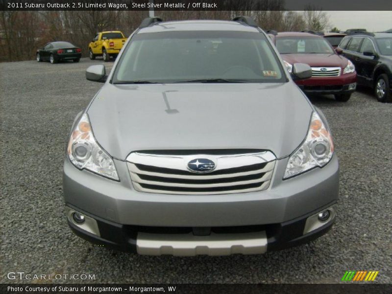 Steel Silver Metallic / Off Black 2011 Subaru Outback 2.5i Limited Wagon