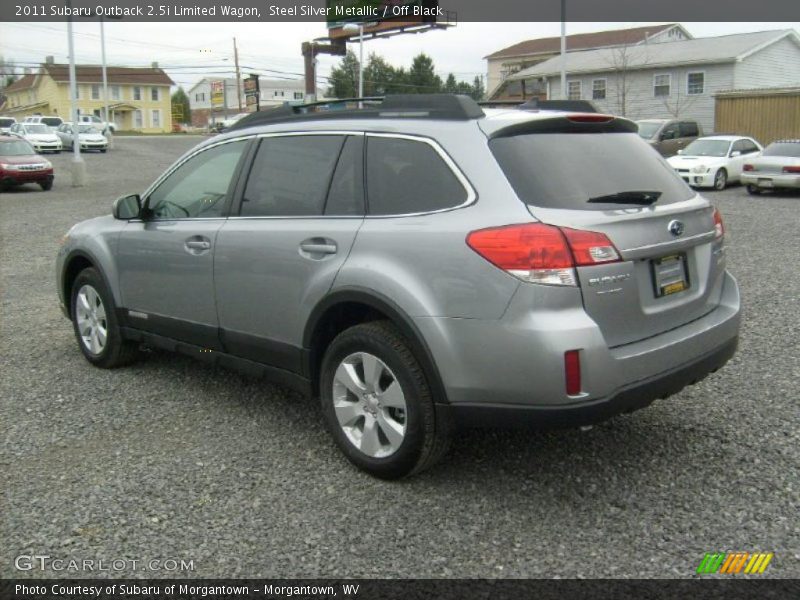 Steel Silver Metallic / Off Black 2011 Subaru Outback 2.5i Limited Wagon
