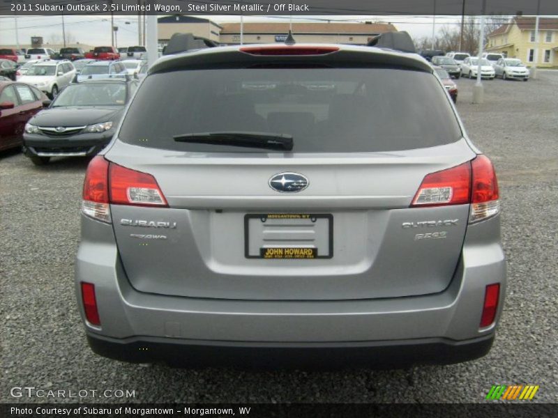 Steel Silver Metallic / Off Black 2011 Subaru Outback 2.5i Limited Wagon