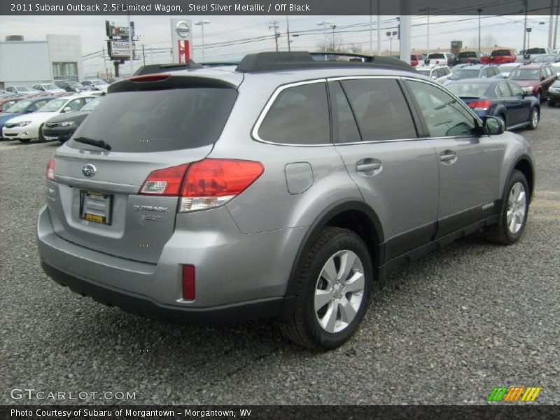 Steel Silver Metallic / Off Black 2011 Subaru Outback 2.5i Limited Wagon