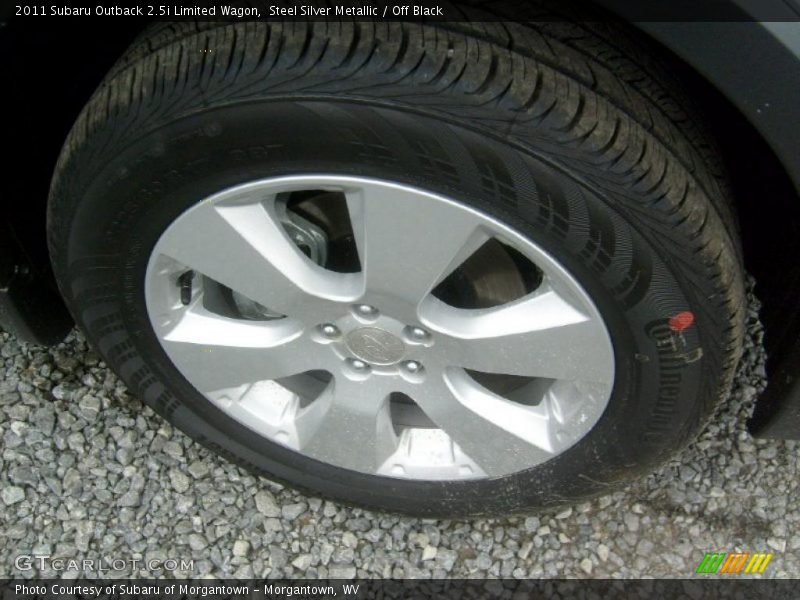 Steel Silver Metallic / Off Black 2011 Subaru Outback 2.5i Limited Wagon