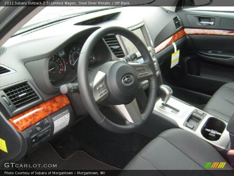 Off Black Interior - 2011 Outback 2.5i Limited Wagon 