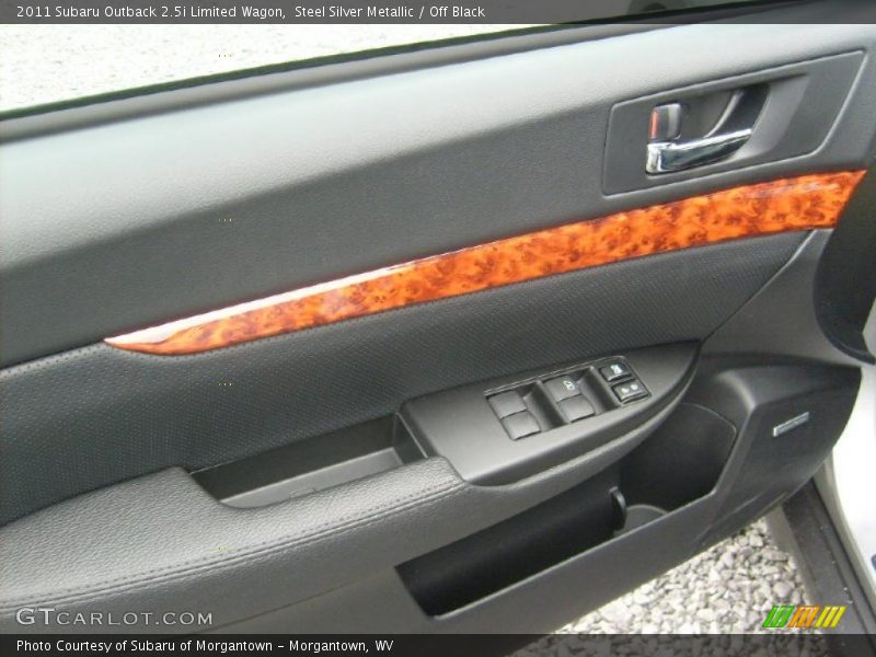 Steel Silver Metallic / Off Black 2011 Subaru Outback 2.5i Limited Wagon
