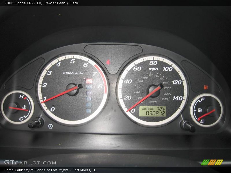 Pewter Pearl / Black 2006 Honda CR-V EX