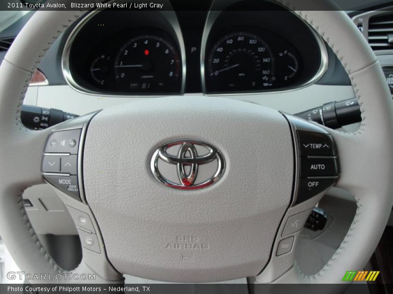 Blizzard White Pearl / Light Gray 2011 Toyota Avalon